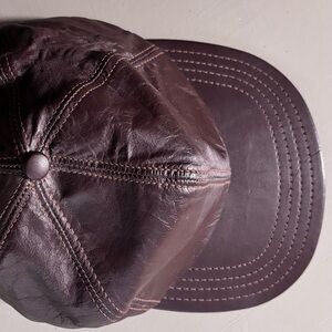 Made In USA Genuine Leather Baseball Cap Retro Streetwear Fashion Unisex Hat